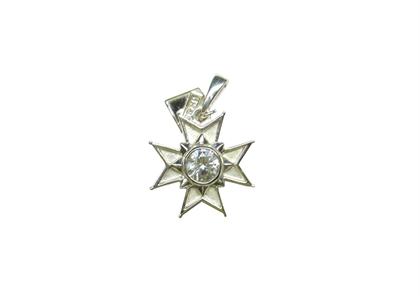 Rhodium Plated | Solitaire Stud Pendants